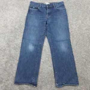 Gap Jeans Mens 32x28 (Tag 32x30) Blue Straight Fit Faded Denim Pants Zip Fly - Picture 1 of 13