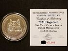 2021 Silver Shield MiniMintage "Crypto" Series #9 - 1 oz. Dogecoin Proof Round
