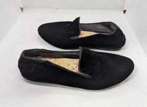 Birdies The Starling Damen-Halbschuhe venezianische flache Schuhe schwarz Samt Slipper 8 - Bild 1 von 8
