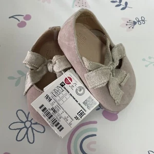 Zara Baby Girls First Shoes Uk 4 Pink - Picture 1 of 2