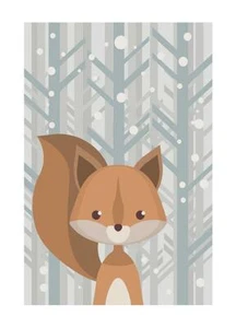 Poster Bambini Volpe Stampa per bambini Immagine Animali Arredo Cameretta Bimbi - Picture 1 of 24