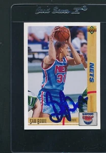 1991/92 Upper Deck #231 Sam Bowie Nets Signed Auto *A5420 - Picture 1 of 1