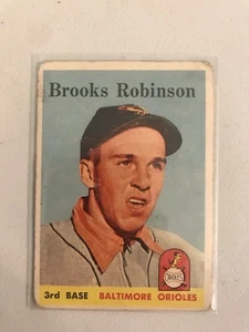 1958 Topps Brooks Robinson #307 Baltimore Orioles KOSTENLOSER VERSAND - Bild 1 von 9
