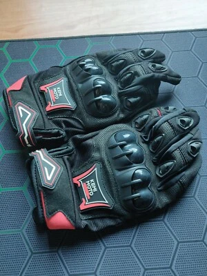 Kemi Moto - Guanti per Moto Scoter con Protezioni - Nero e Rosso, Taglia XL - Immagine 1 di 4