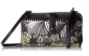 NWT Sakroots Large Smartphone Wristlet Crossbody Slate Floral Blossom SHIP INTL - Picture 1 of 4