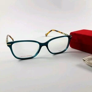 Carolina Herrera HER 0097 Green Havana Womens Eyeglass Frame Plastic 54-16-145 - Picture 1 of 13