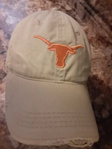NCAA Texas Longhorns UT Mütze Kappe beige orange Logo verstellbarer Riemen Hat Cap - Bild 1 von 5