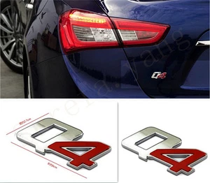 1Pcs For Car Auto Trunk Lid Q4 GT Chibli ABS Plastic Sticker Badge Emblems - Picture 1 of 8
