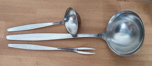 3 x WMF Cromargan Stockholm - Dreieck - Suppen und Saucenschöpfer - Fleischgabel - Bild 1 von 5