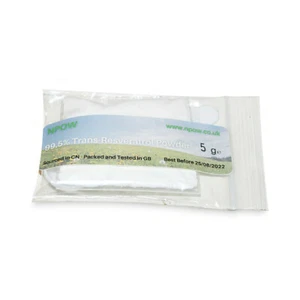Resveratrol Powder (99.5% Trans-Resveratrol) by NPOW™ CAS 501-36-0 5g