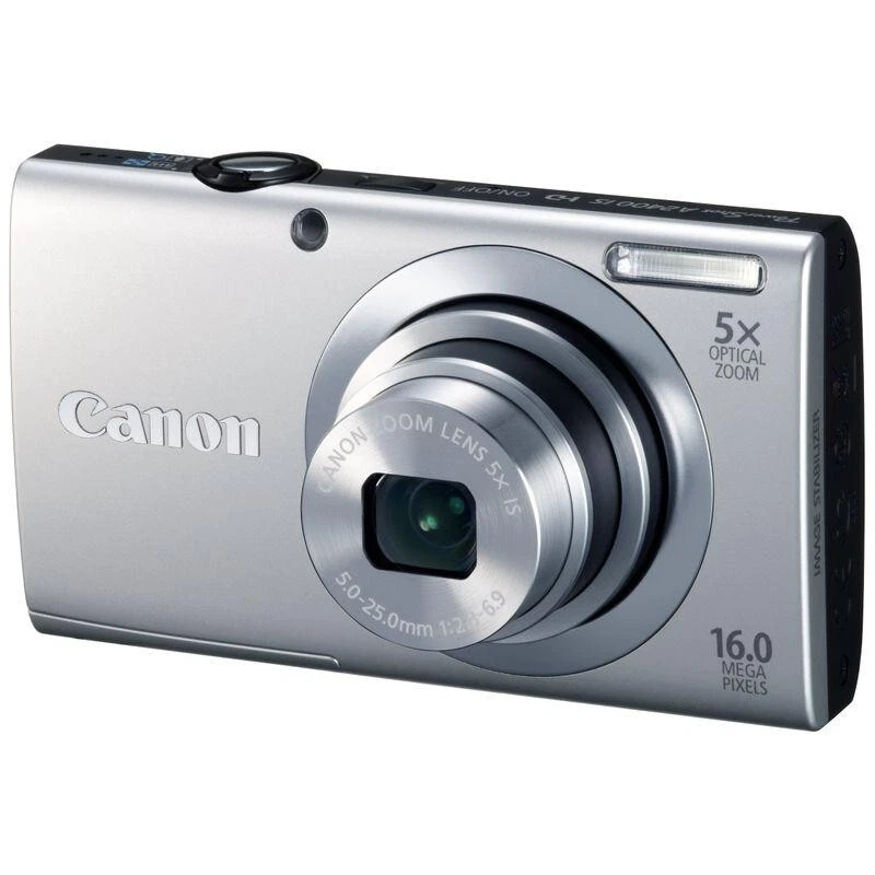 Used Canon Digital Camera PowerShot A2400IS Silver 16-megapixel PSA2400IS - Image 1 of 1