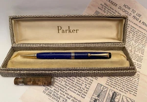 Parker Duofold Lapislazuli 1929 Druckbleistift, funktionstüchtig, neuwertig, Goldrand - Bild 1 von 20