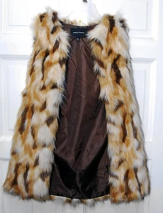 Faux Fur Vest Womens Nice Size S Mob Wife Pre-Owned Soft Pretty - Picture 1 of 12