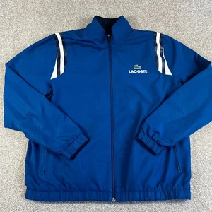 Lacoste Sport Track Jacket Mens XXL Size 7 Blue Full Zip Small Croc Casual - Picture 1 of 11