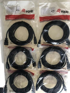 6 st. equip High Speed HDMI Kabel mit Ethernet 5,0m schwarz - Bild 1 von 4
