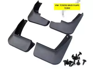 FRONT AND REAR MUD FLAP SET SUITABLE FOR THE T-CROSS - AFTERMARKET PARTS TC002 - Picture 1 of 1
