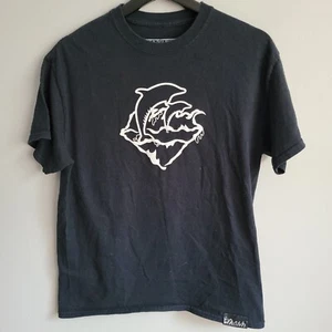 Pink Dolphin Clothing Black Size Medium Short Sleeve Shirt - Dolphins in Waves - Picture 1 of 8
