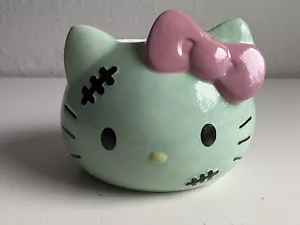 Hello Kitty Halloween Frankenstein Zombie Planter Ceramic Hand Painted Halloween - Picture 1 of 11