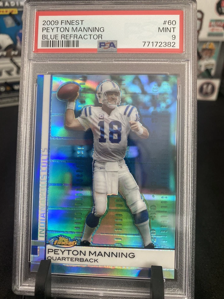 2009 Topps Finest Blue Refractor Peyton Manning /429 PSA 9 - Image 1 of 1