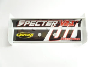 Carson 1:8 4WD Specter V21 500205747 Rear Spoiler White Glued CS1 - Picture 1 of 2