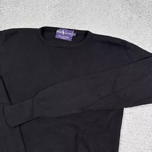 Ralph Lauren 100% Kaschmir LILA Label Gr. L schwarz minimalistisch ruhig Luxus - Bild 1 von 8