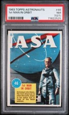 1963 Topps Astronauts #46 JOHN GLENN 1st Man In Orbit 3-D PSA 7 (st) NICE!
