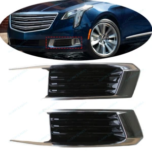 Front Fog Driving Light Grille Cover l Fit For Cadillac XTS 2018-2019,Pair,2PCS - Picture 1 of 8