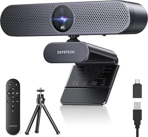 DEPSTECH DW50 Pro 4K Webcam, Ultra HD Webcam mit Mikrofon für PC, 3 x Zoom in - Bild 1 von 8
