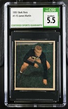 1951 berk ross #1-15 JIM James MARTIN CSG 5.5 NOTRE DAME FOOTBALL 