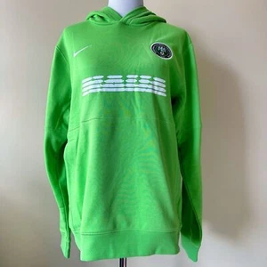 Sudadera con capucha de fútbol nacional Nike French Terry Nigeria para hombre talla mediana verde lima - Imagen 1 de 14