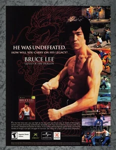 Bruce Lee Quest of the Dragon Vintage 2002 Original Xbox Print Ad Art - Bild 1 von 1