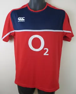 Rugby Canterbury O2 England Rugby Union Shirt Top Red Jersey Mens Small S - Picture 1 of 5