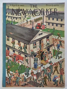 Busy Barracks New Yorker magazine April 29th 1944 Great Cover Complete Issue - Picture 1 of 6