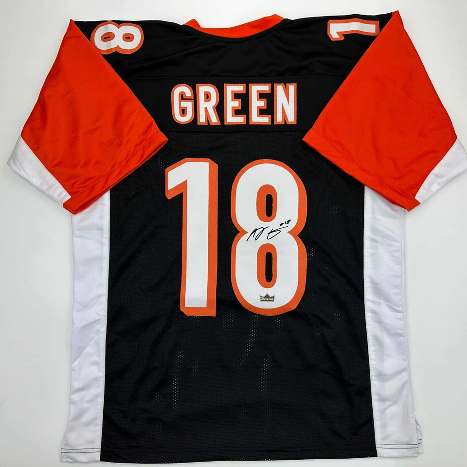 Facsímil Autografiado A.J. Jersey AJ Verde Cincinnati Negro Reimpresión Talla Hombre XL Foto 1 de 4