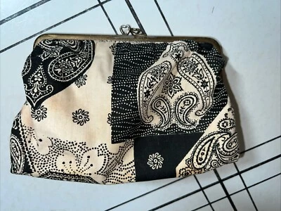 Vintage Jacquelle Cosmetic Bag Change Purse 1960’s Paisley Print Made In Canada - Image 1 of 4