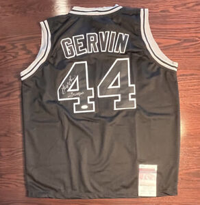 San Antonio Spurs George Gervin XL Autographed Jersey JSA Authenticated 
