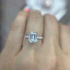 Emerald 1.50 Ct Genuine GIA IGI Diamond Engagement Ring 950 Platinum Size 7 8 9
