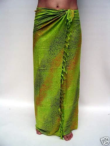 NEW SARONG PAREO BEACH POOL WRAP SKIRT SCARF COVER UP SWIMWEAR GREEN / sa088 - Image 1 of 1