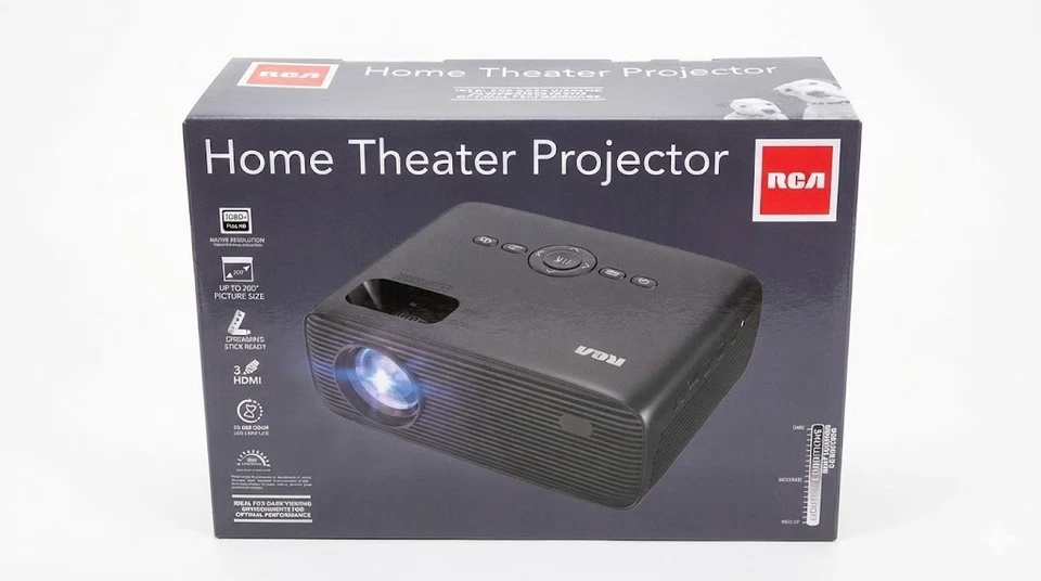 RCA RPJ280 Home Theater Projector 1080p HD Native HDMI Gaming Movie Night NEW - Image 1 of 1