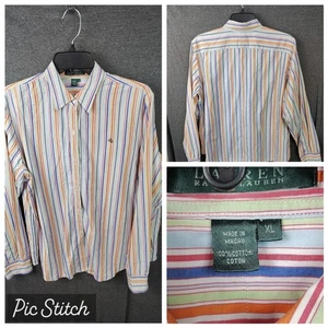 Lauren Ralph Lauren pastellbunt gestreifte Damen Bluse Gr. XL - Bild 1 von 7