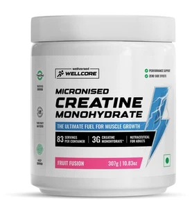 Wellcore Micronised Creatine Monohydrate Powder Fruit Fusion Flavour 307gm - Picture 1 of 8