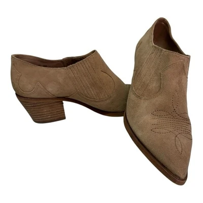 Botas ocidentais Sam Edelman bege camurça tamanho 7.5 - Imagem 1 de 4