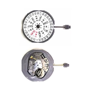 3 Hands Date @ 3 Metal Quartz Watch Movement With Stem For Miyota GM02 GM00 - Picture 1 of 8