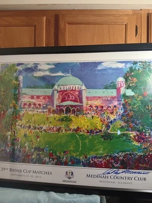 Marco inferior derecho firmado LeRoy Neiman 39th Ryder Cup at Medinah 2012 o sin marco Foto 1 de 4