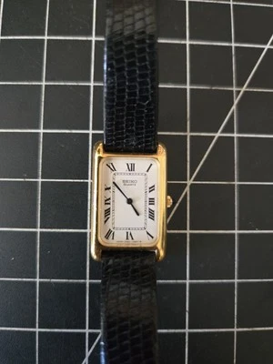 runs vintage 1979 seiko tank 2320 5639 1090 1090t t  gold sapphire tone crown - Image 1 of 4