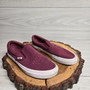 Vans Rosso Sneakers Classico Slip-On Design Scarpe Adulto Donna 9,5 - Uomo 8 - Foto 1 di 9