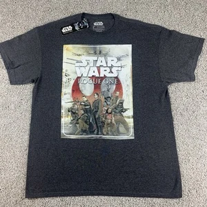 T-shirt Disney Star Wars Rogue One manica corta grigia taglia large nuova con etichetta - Foto 1 di 8