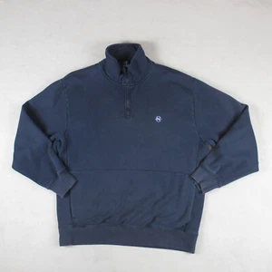 Vintage Nautica Competition Sweatshirt Mens XL Extra Large Blue 1/4 Zip Pullover - Picture 1 of 10