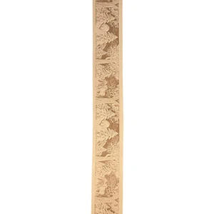 Embossed Wildlife Scene Leather Strip - Picture 1 of 6
