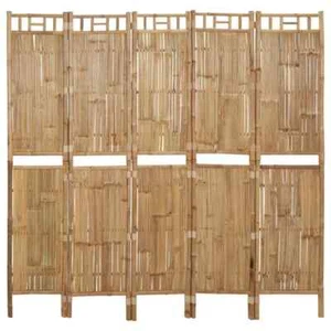 5-tlg. Raumteiler Bambus 200x180 cm - Bild 1 von 8